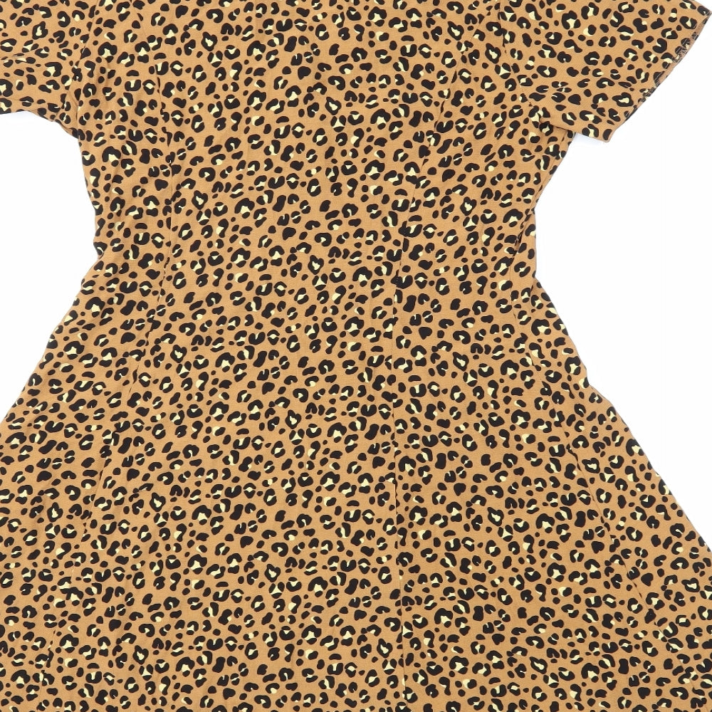 New Look Womens Beige Animal Print  Shift  Size 14