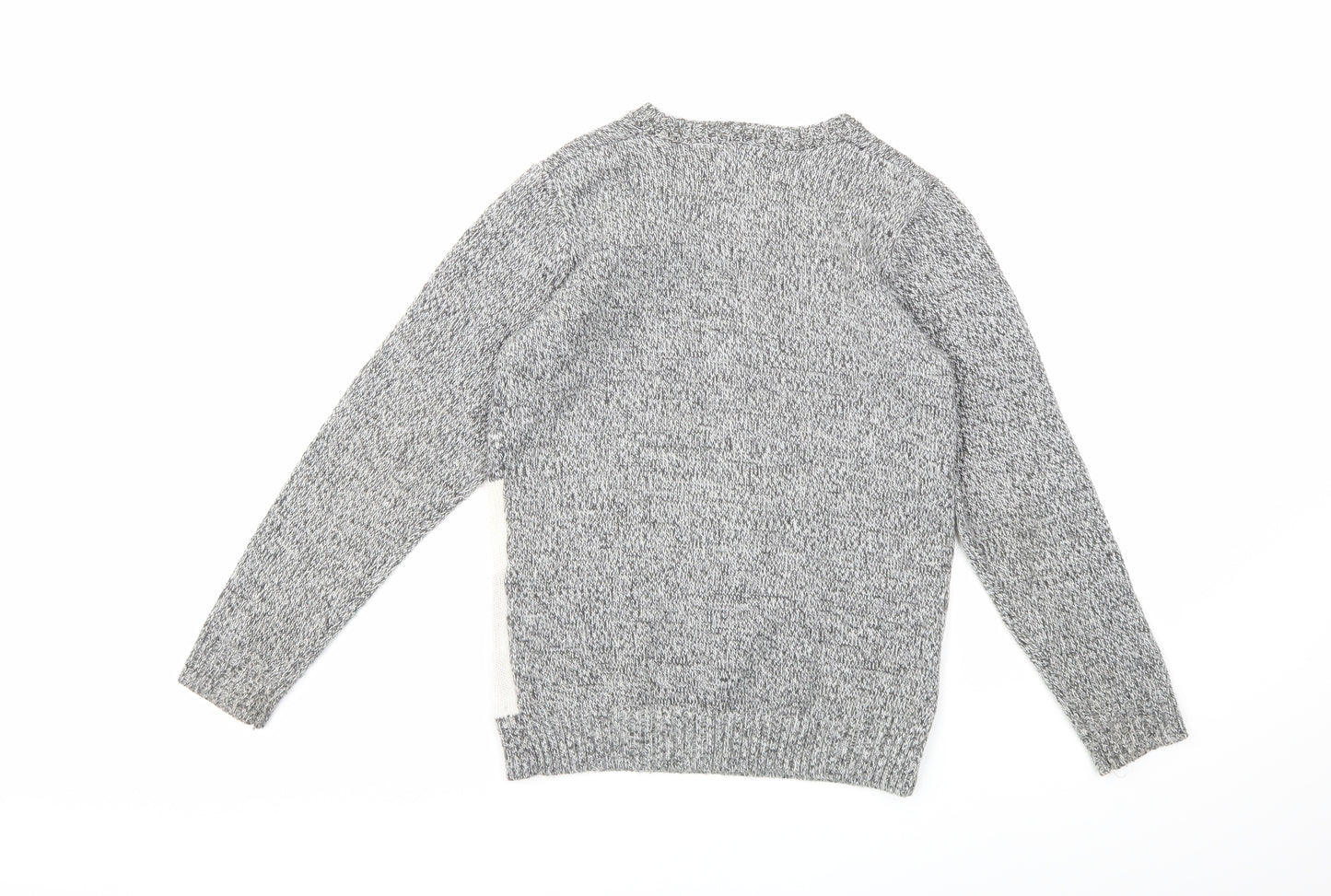 F&F Boys Grey  Knit Pullover Jumper Size 9-10 Years
