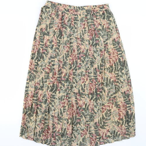 Eastex Womens Beige Floral  A-Line Skirt Size 14