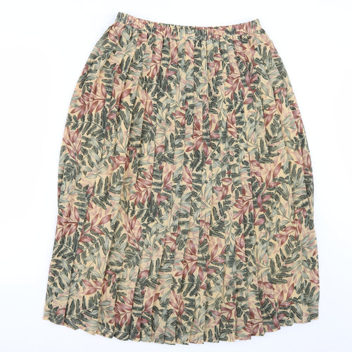 Eastex Womens Beige Floral  A-Line Skirt Size 14
