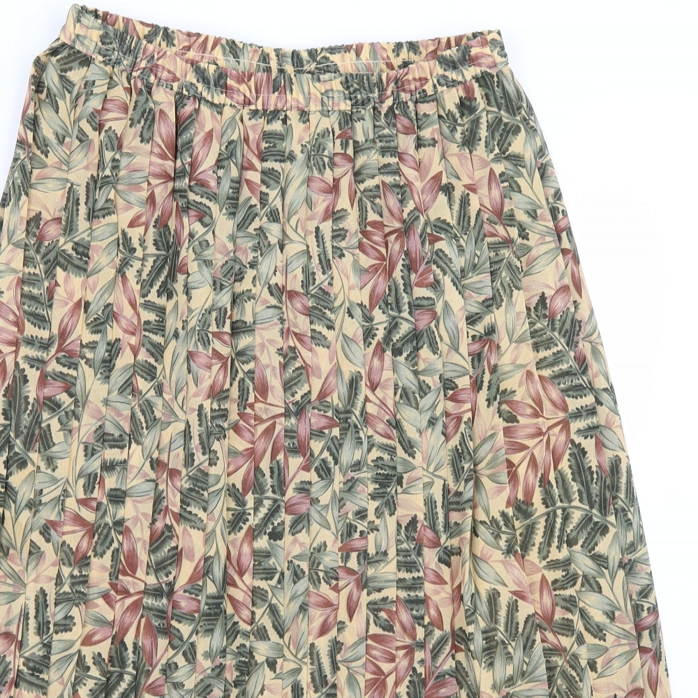 Eastex Womens Beige Floral  A-Line Skirt Size 14