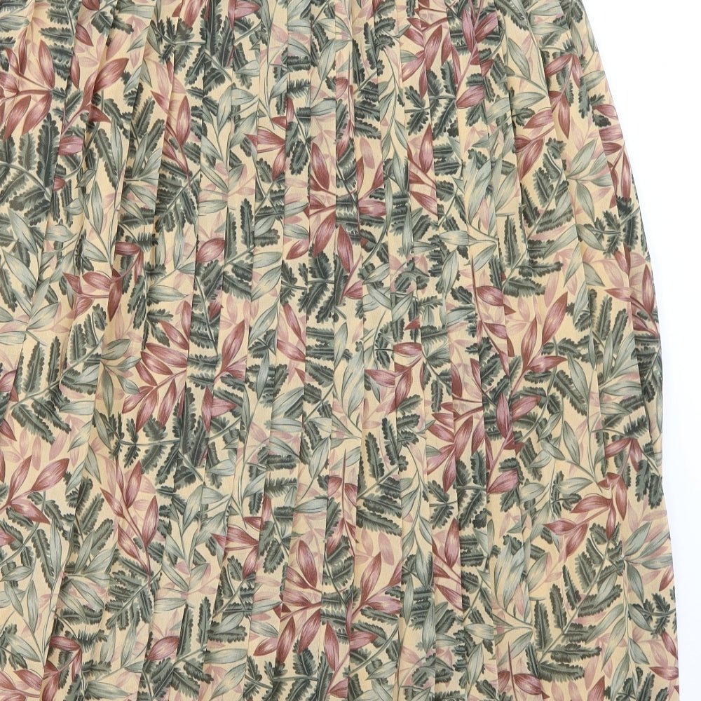 Eastex Womens Beige Floral  A-Line Skirt Size 14