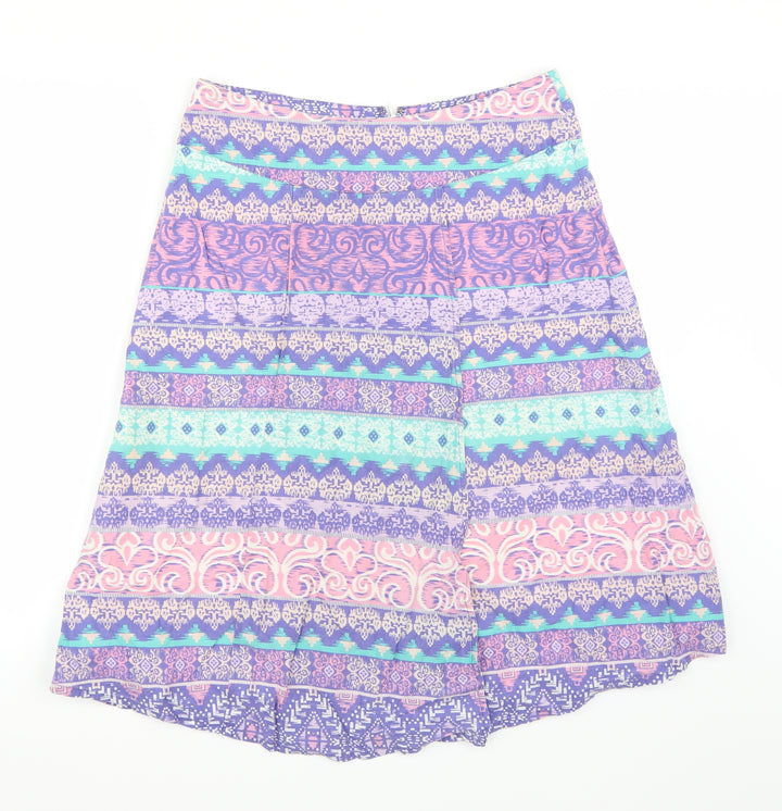 M&Co Womens Purple A-Line Skirt Size 10