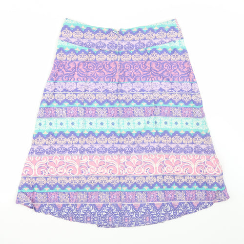M&Co Womens Purple   A-Line Skirt Size 10