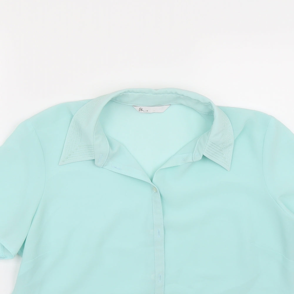 BHS Womens Blue   Basic Button-Up Size 14