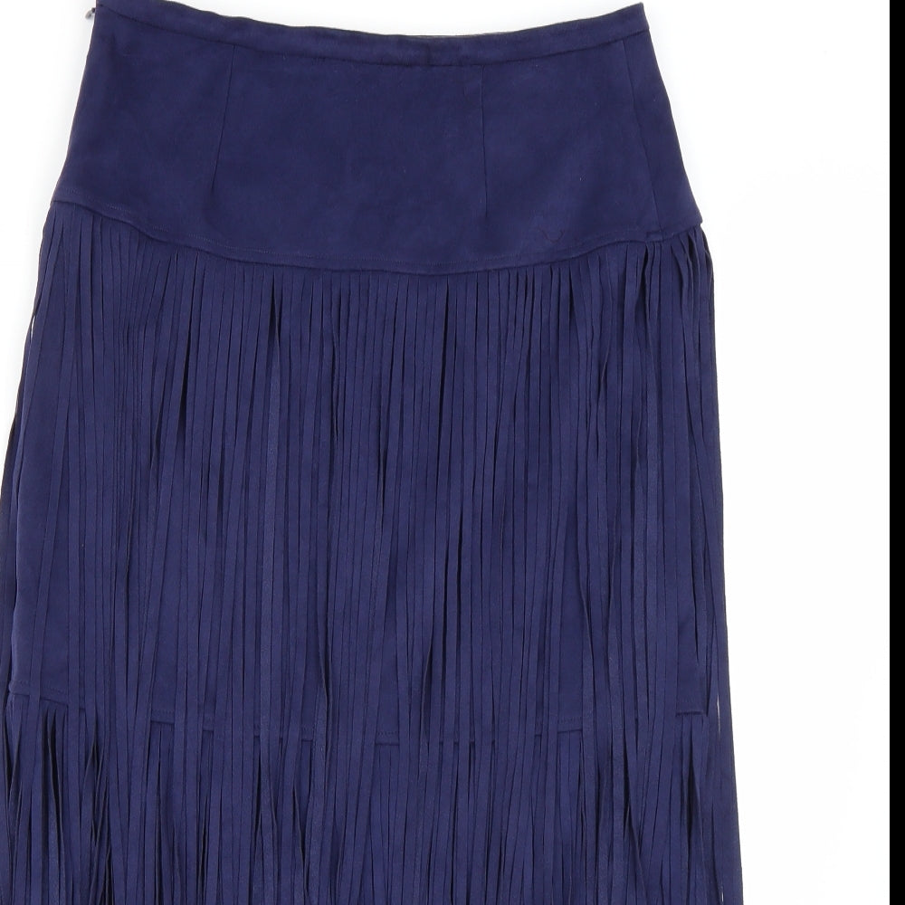 Preworn Womens Blue   A-Line Skirt Size 10