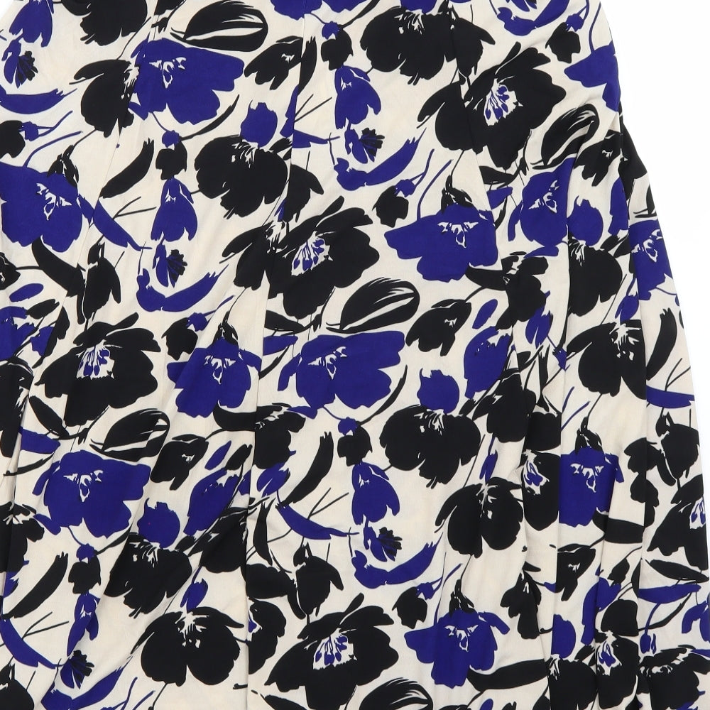 Papaya Womens Beige Floral  A-Line Skirt Size 18