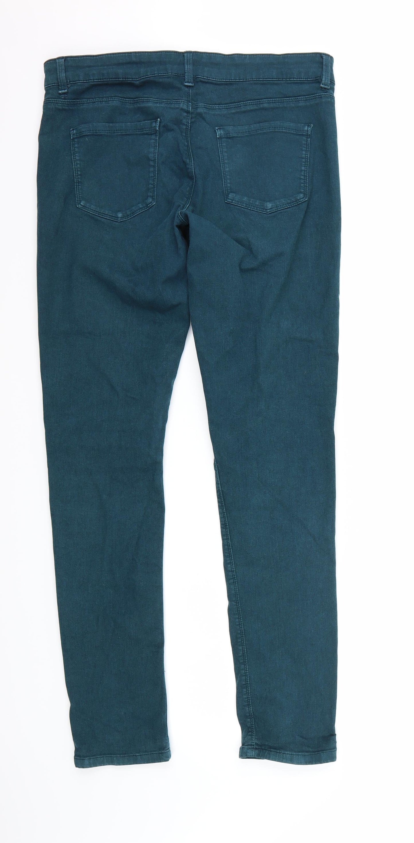 Oasis Womens Green   Skinny Jeans Size 14 L32 in