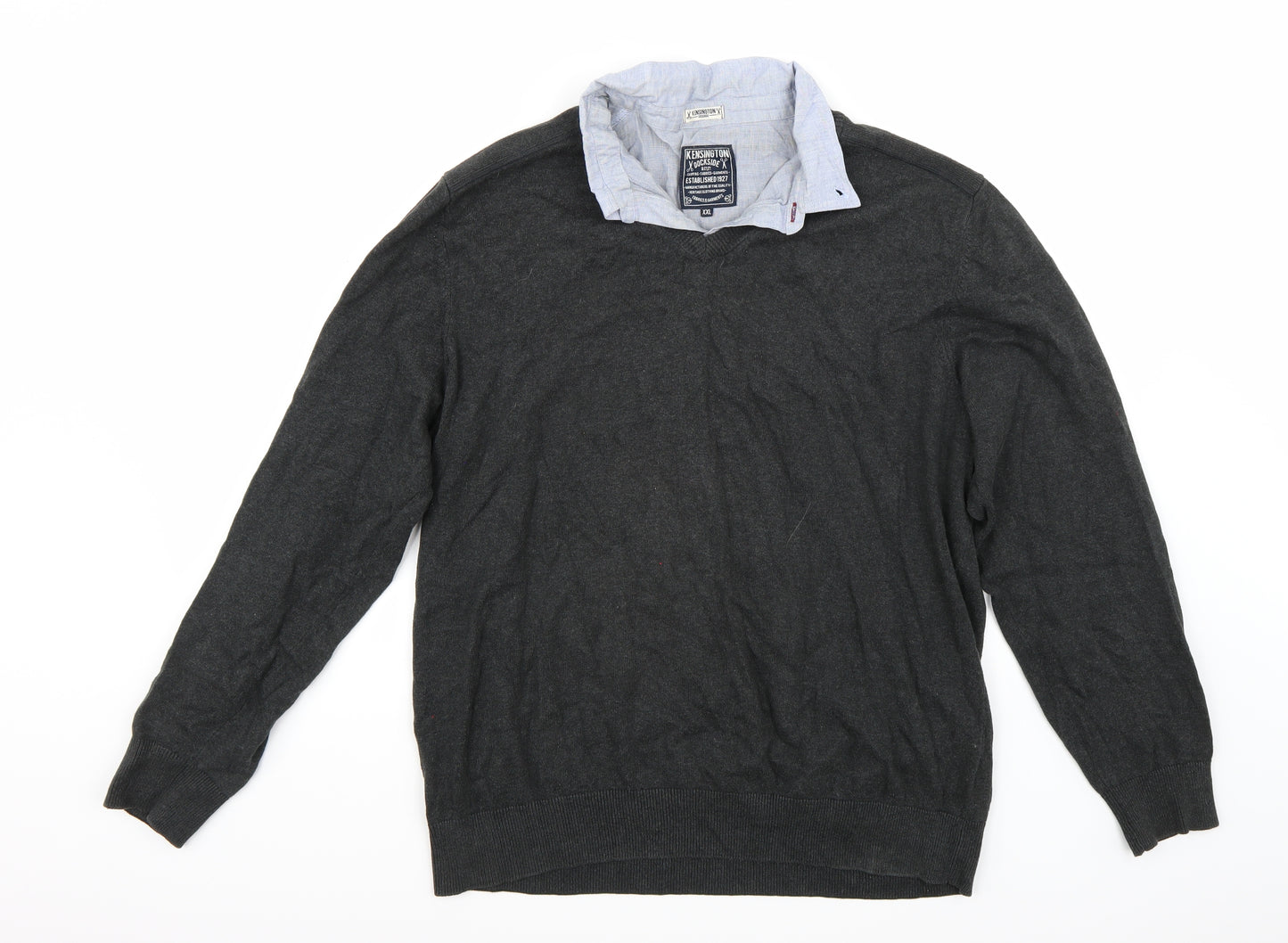 Kensington Mens Grey   Pullover Jumper Size 2XL