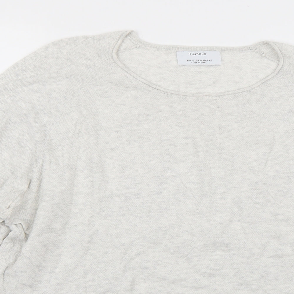 Bershka Mens Grey    T-Shirt Size XL