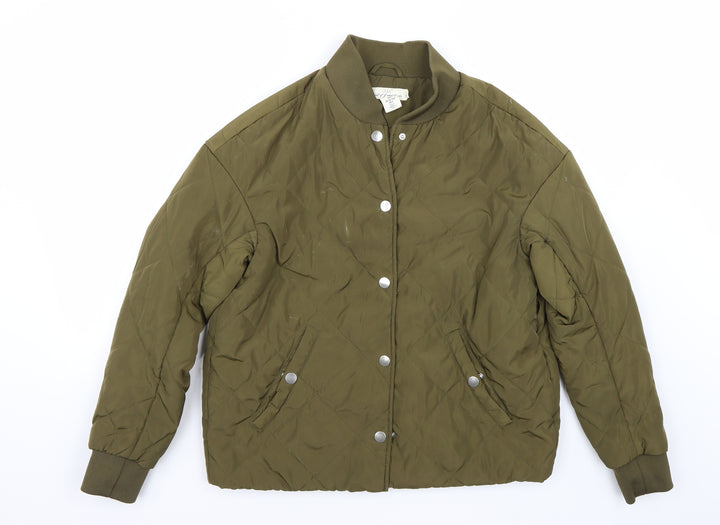 H&M Womens Green   Jacket Coat Size 4