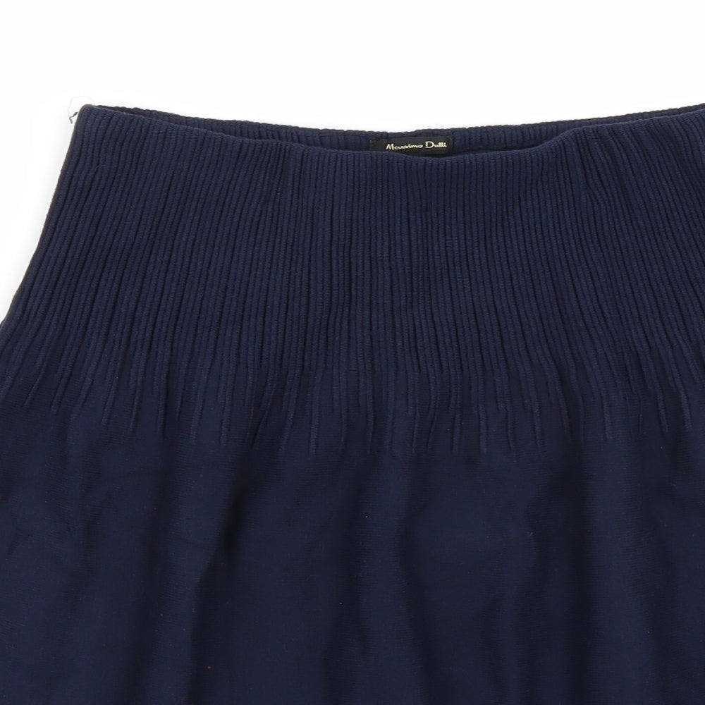Massimo Dutti Womens Blue   A-Line Skirt Size 8
