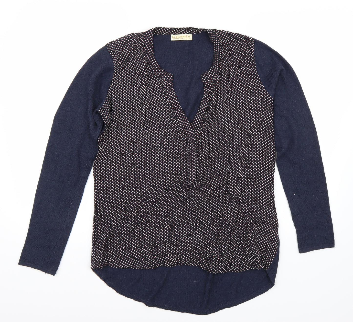 La P'tite Etoile Womens Blue   Pullover Jumper Size M