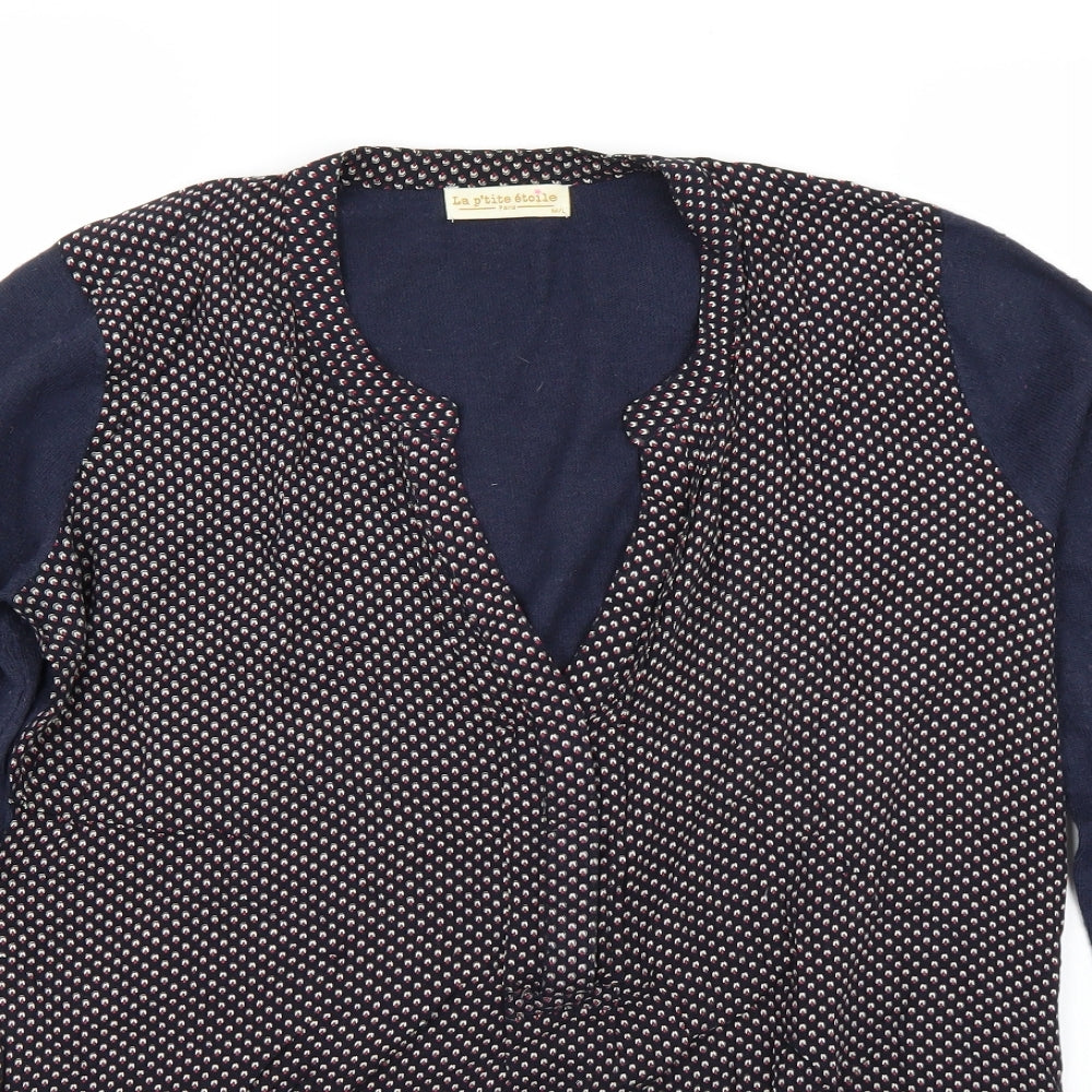 La P'tite Etoile Womens Blue   Pullover Jumper Size M