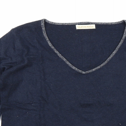 La P'tite Etoile Womens Blue   Pullover Jumper Size M