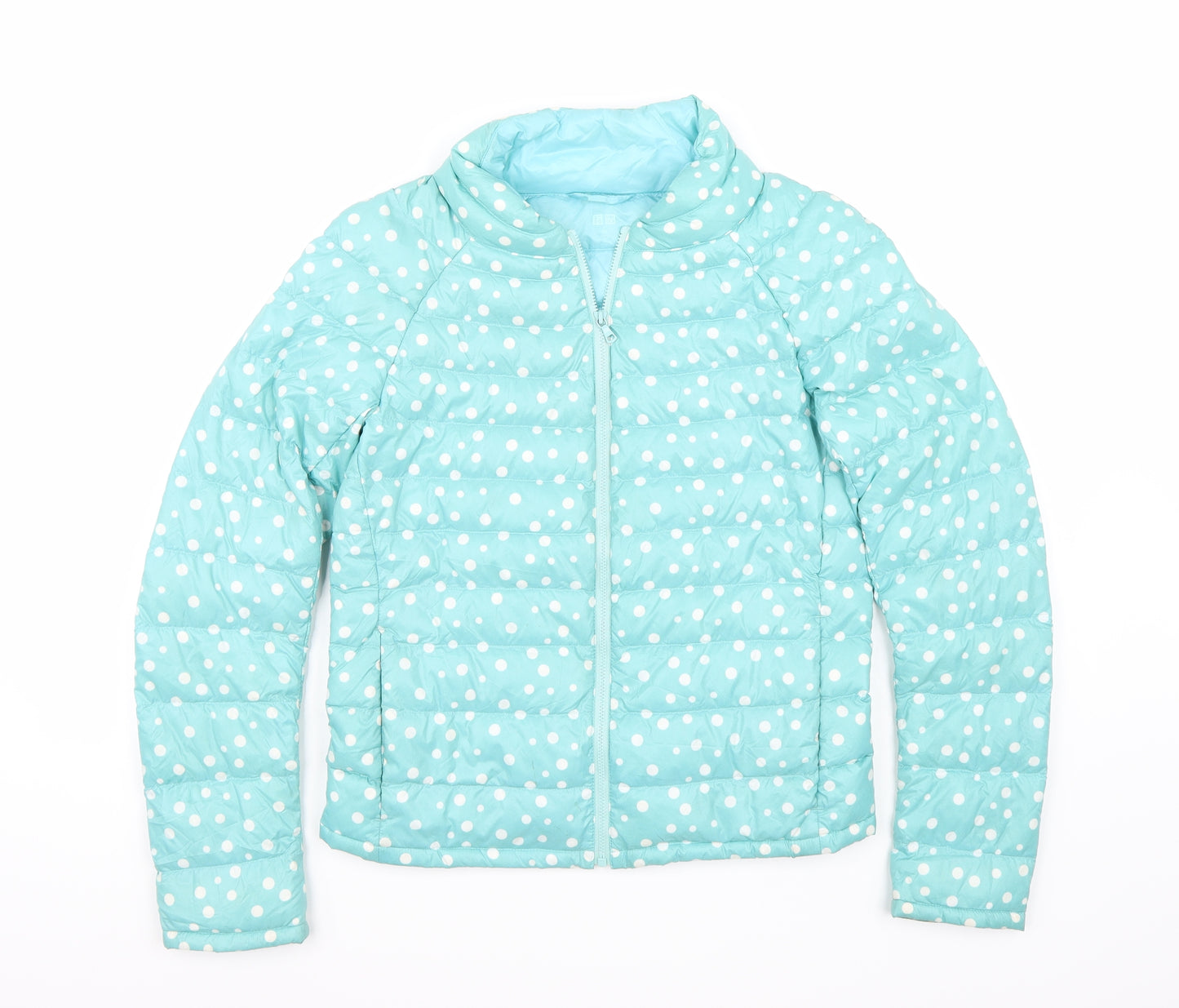 Uniqlo Womens Blue Polka Dot  Jacket Coat Size XS