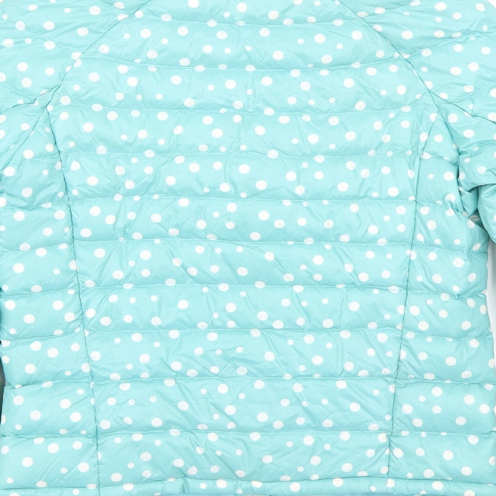 Uniqlo Womens Blue Polka Dot  Jacket Coat Size XS