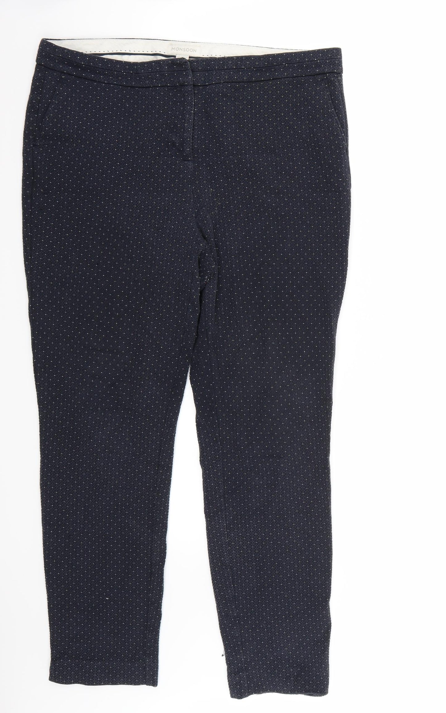 Monsoon Womens Blue   Trousers  Size 16 L28 in
