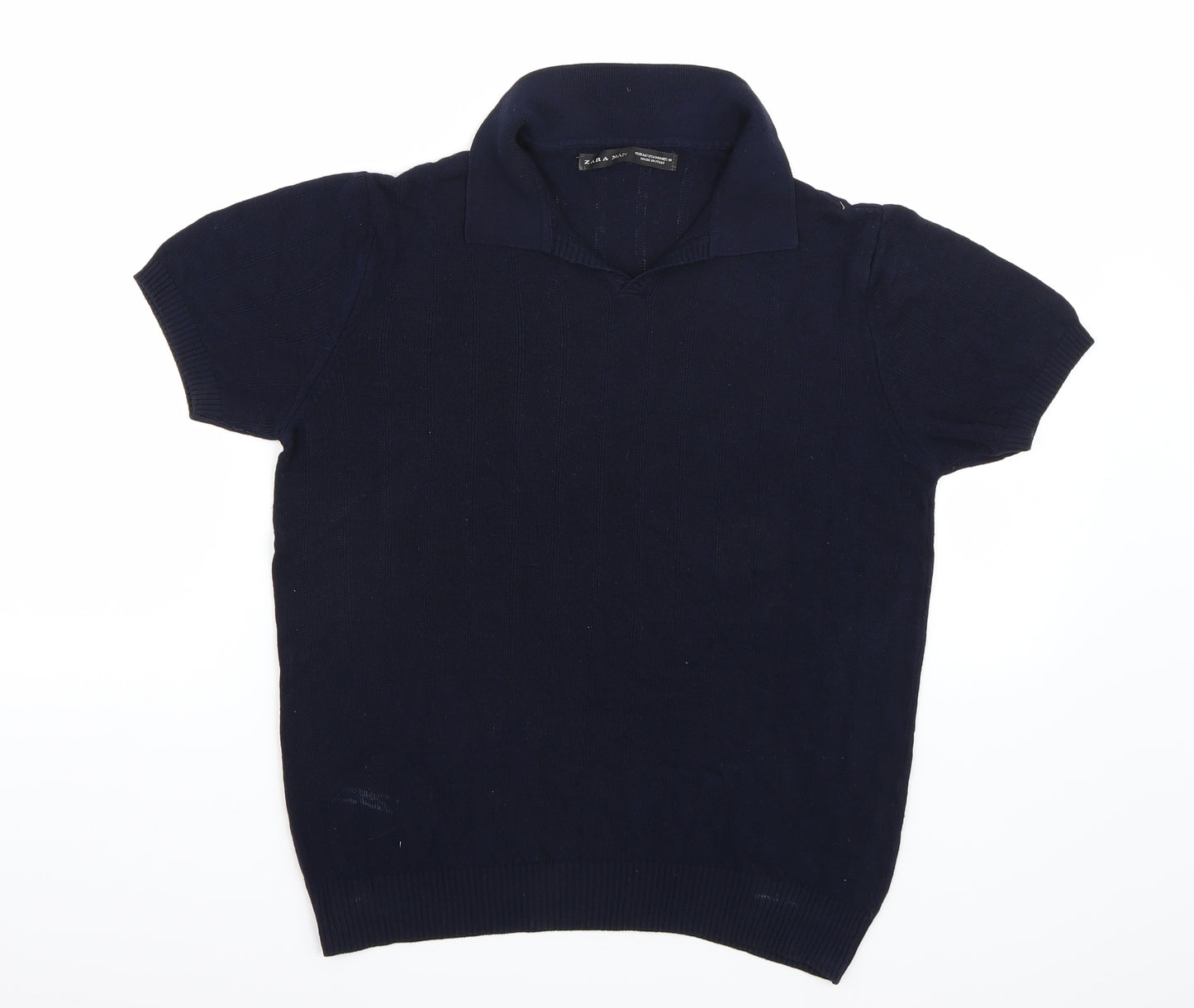 Zara Mens Blue    Polo Size M