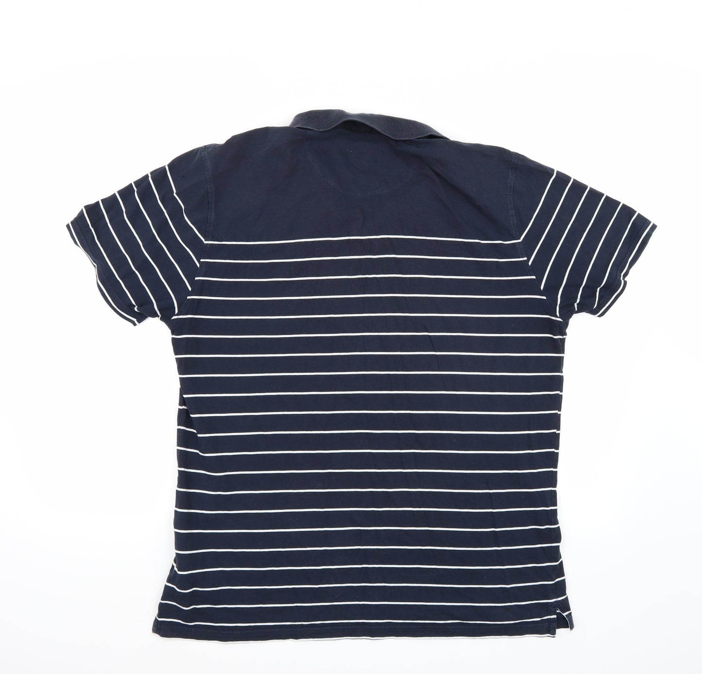 Marks and Spencer Mens Blue Striped   Polo Size L