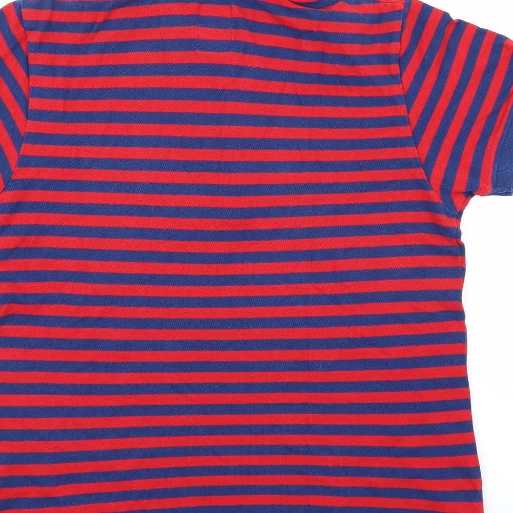 Espirit Mens Red Striped   Polo Size M