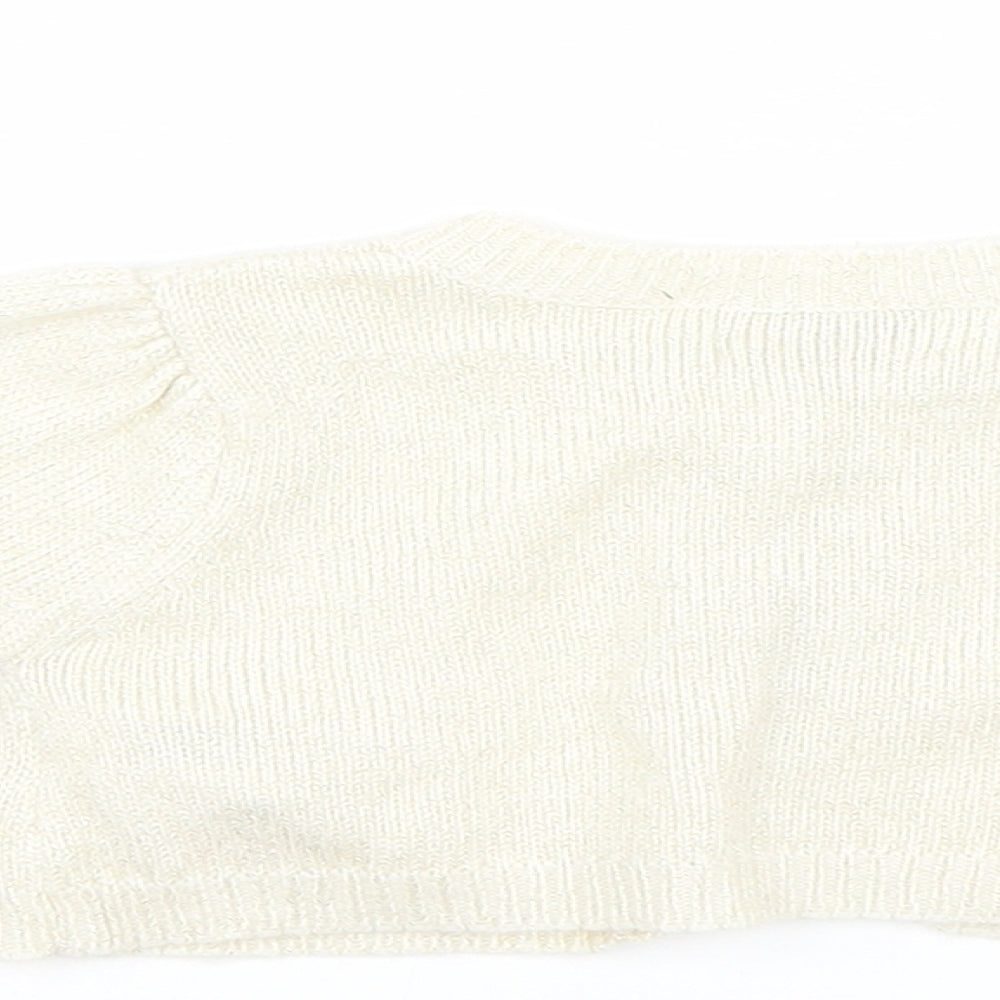 NEXT Girls White   Cardigan Jumper Size 3-6 Months