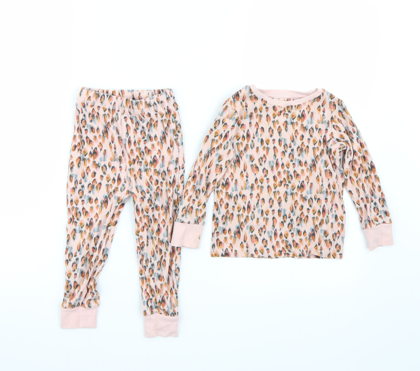NEXT Girls Pink Animal Print   Pyjama Set Size 12-18 Months