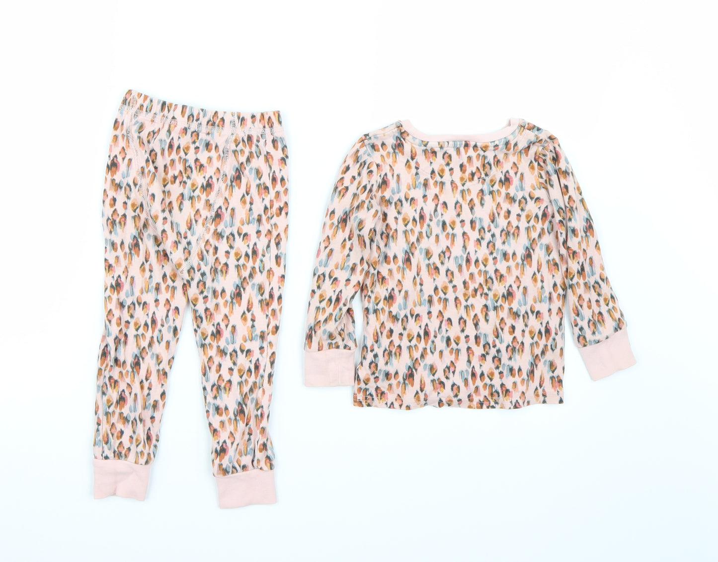 NEXT Girls Pink Animal Print   Pyjama Set Size 12-18 Months