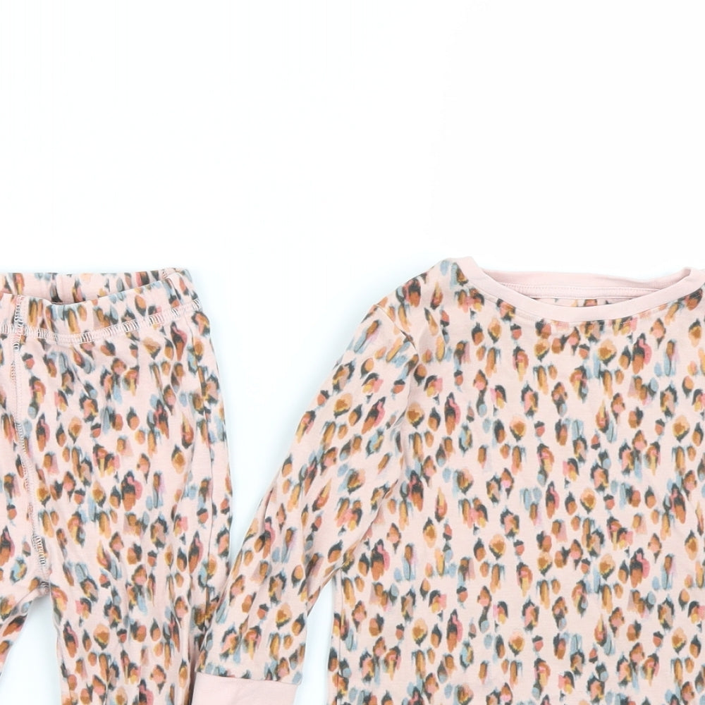 NEXT Girls Pink Animal Print   Pyjama Set Size 12-18 Months