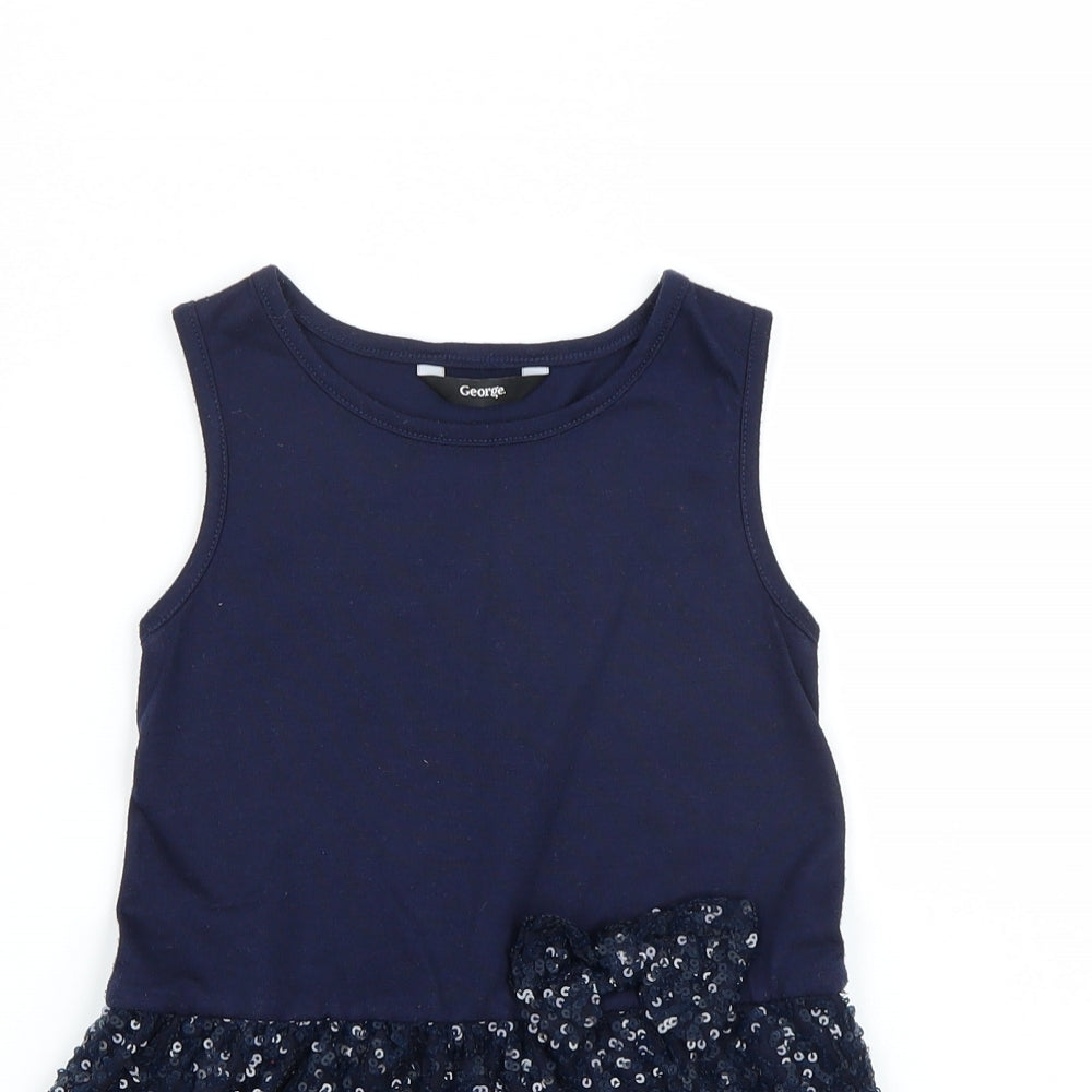 George Girls Blue   A-Line  Size 4-5 Years