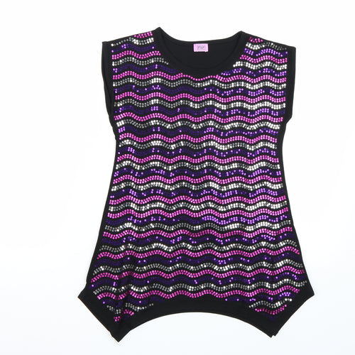 F&F Girls Black   Basic T-Shirt Size 9-10 Years