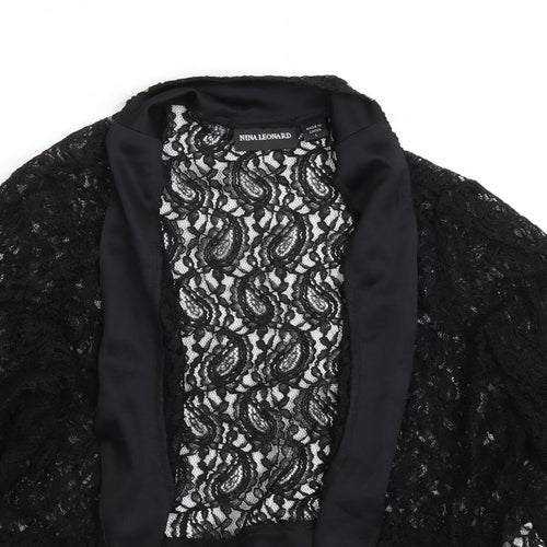 Nina Leonard Womens Black   Cardigan Jumper Size L