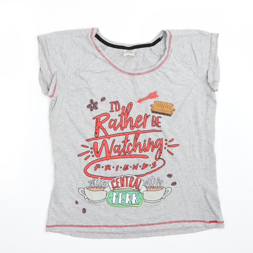 Friends Womens Grey   Basic T-Shirt Size 14