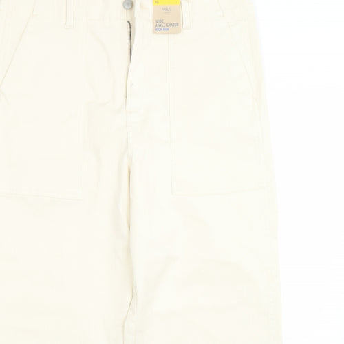 Marks and Spencer Womens White   Cropped Jeans Size 16 L26 in