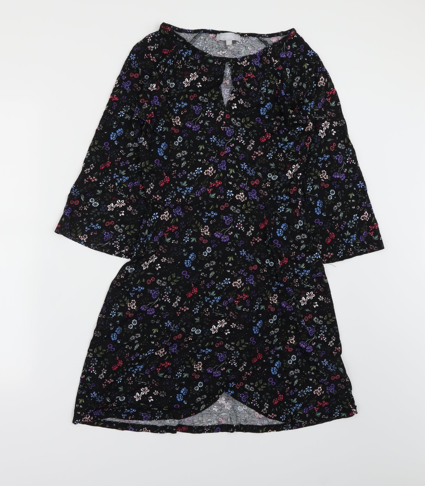 Red Herring Womens Black Floral  A-Line  Size 10