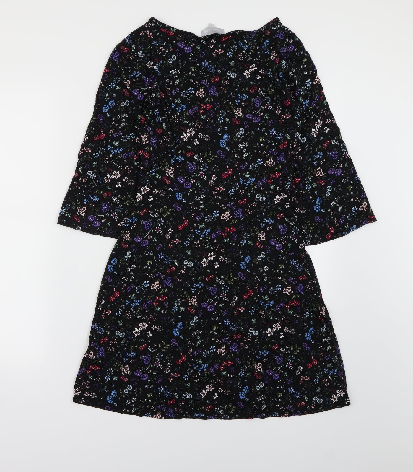 Red Herring Womens Black Floral  A-Line  Size 10