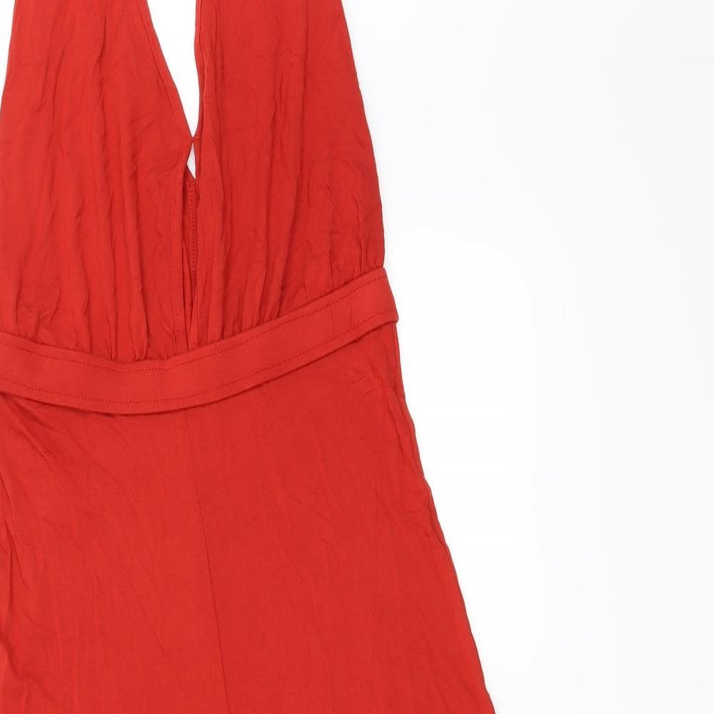 Miss Selfridge Womens Orange   Jumpsuit One-Piece Size 8