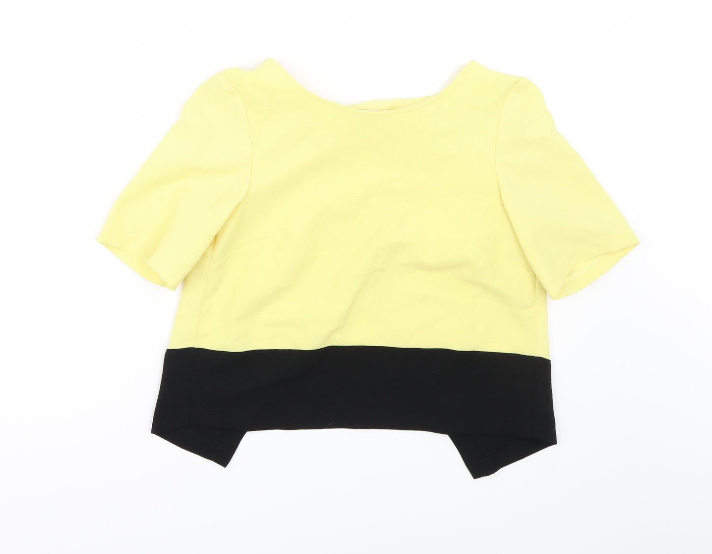 Miss Selfridge Womens Yellow   Basic T-Shirt Size 8