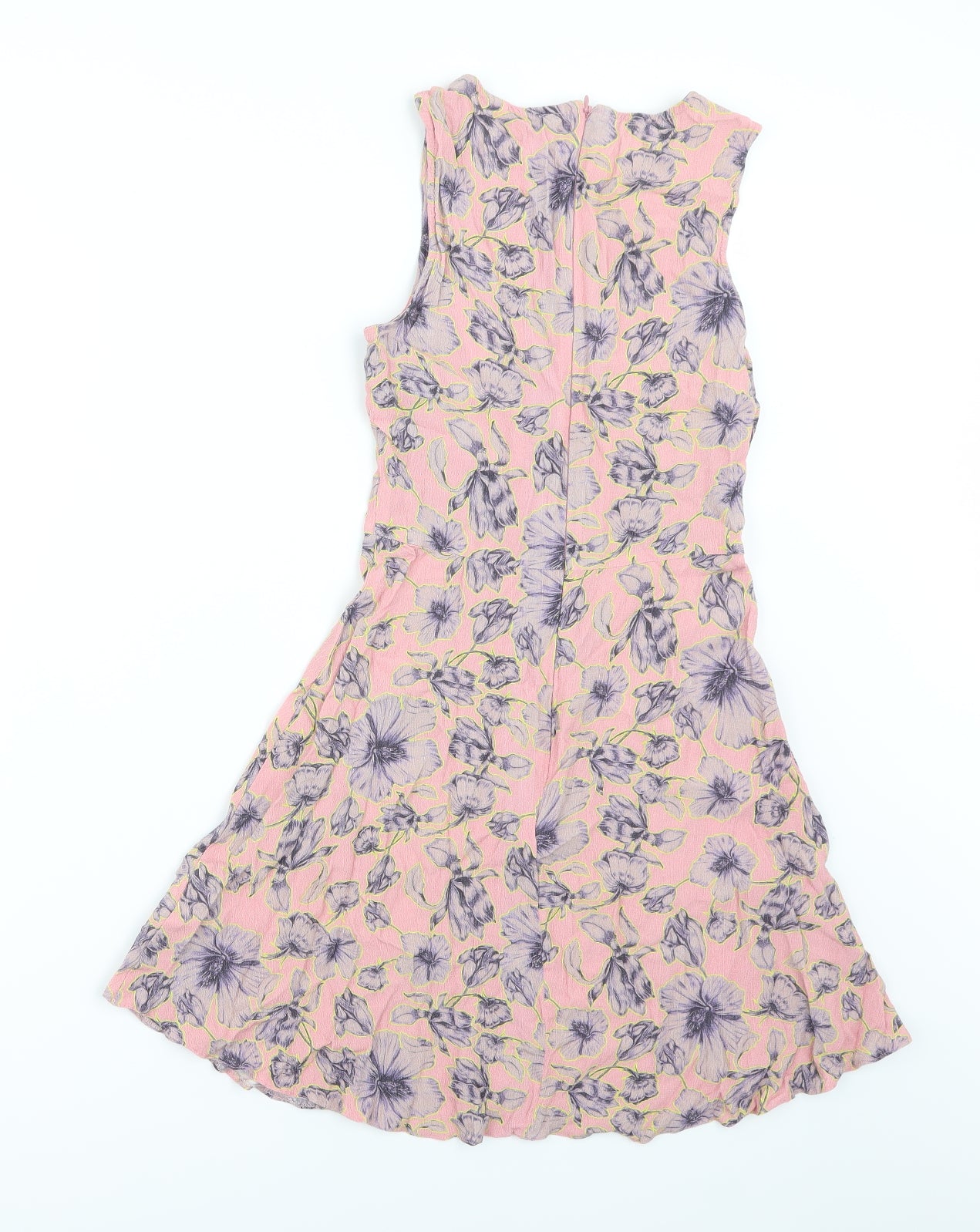 Miss Selfridge Womens Pink Floral  A-Line  Size 8
