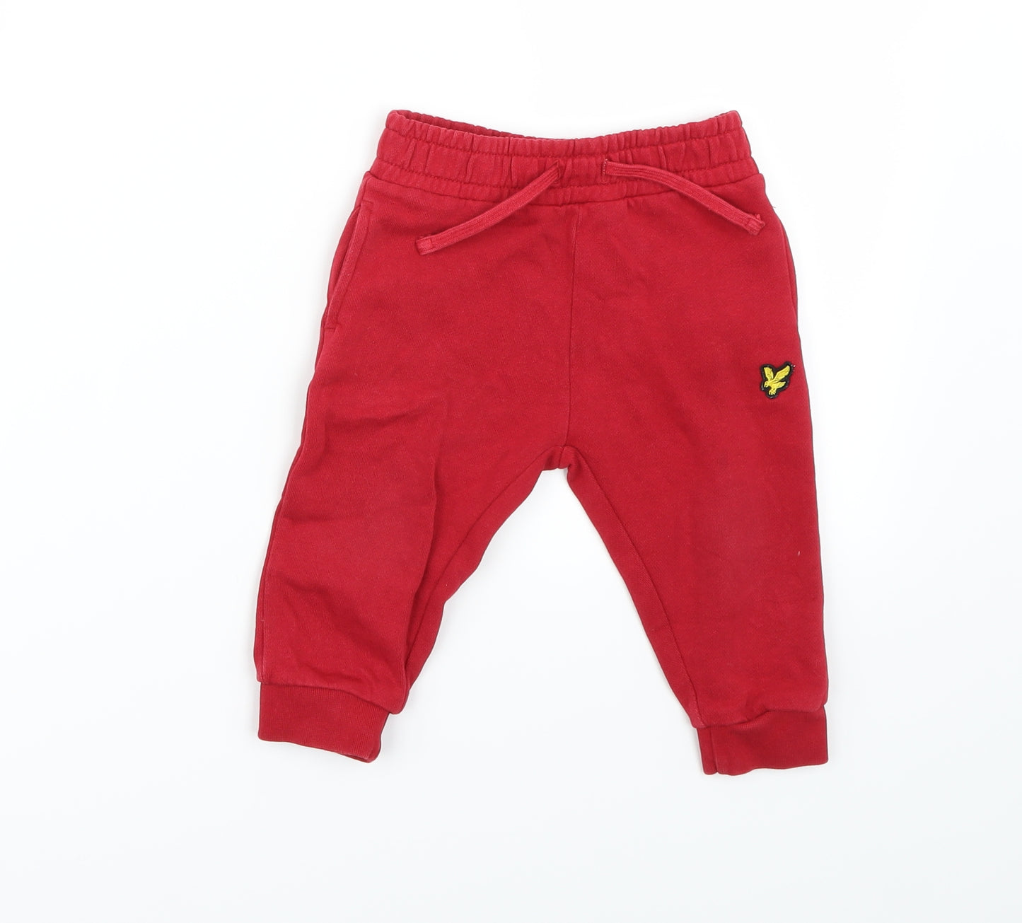 Lyle & Scott Boys Red   Jogger Trousers Size 12 Months