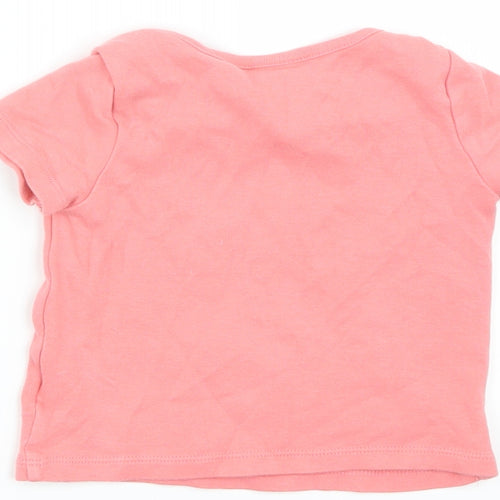 Disney Baby Girls Pink   Basic T-Shirt Size 6-9 Months