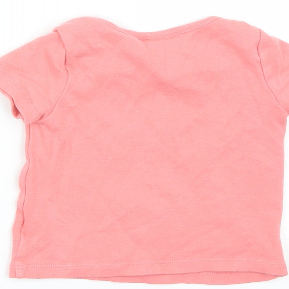 Disney Baby Girls Pink   Basic T-Shirt Size 6-9 Months