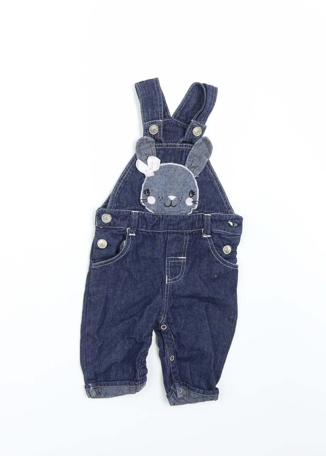 Hullabaloo Girls Blue   Dungaree Outfit/Set Size 6-9 Months