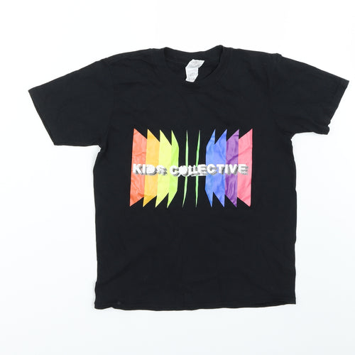 Gildan Boys Black   Basic T-Shirt Size 9-10 Years