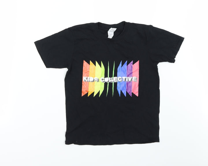 Gildan Boys Black Basic T-Shirt Size 9-10 Years
