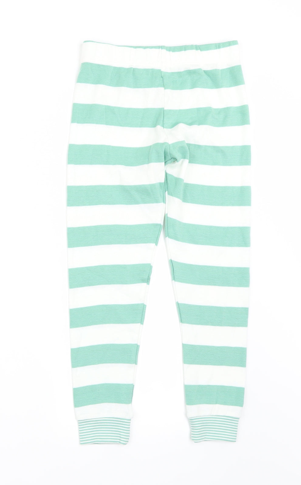 Marks and Spencer Boys Green Striped   Pyjama Pants Size 5-6 Years
