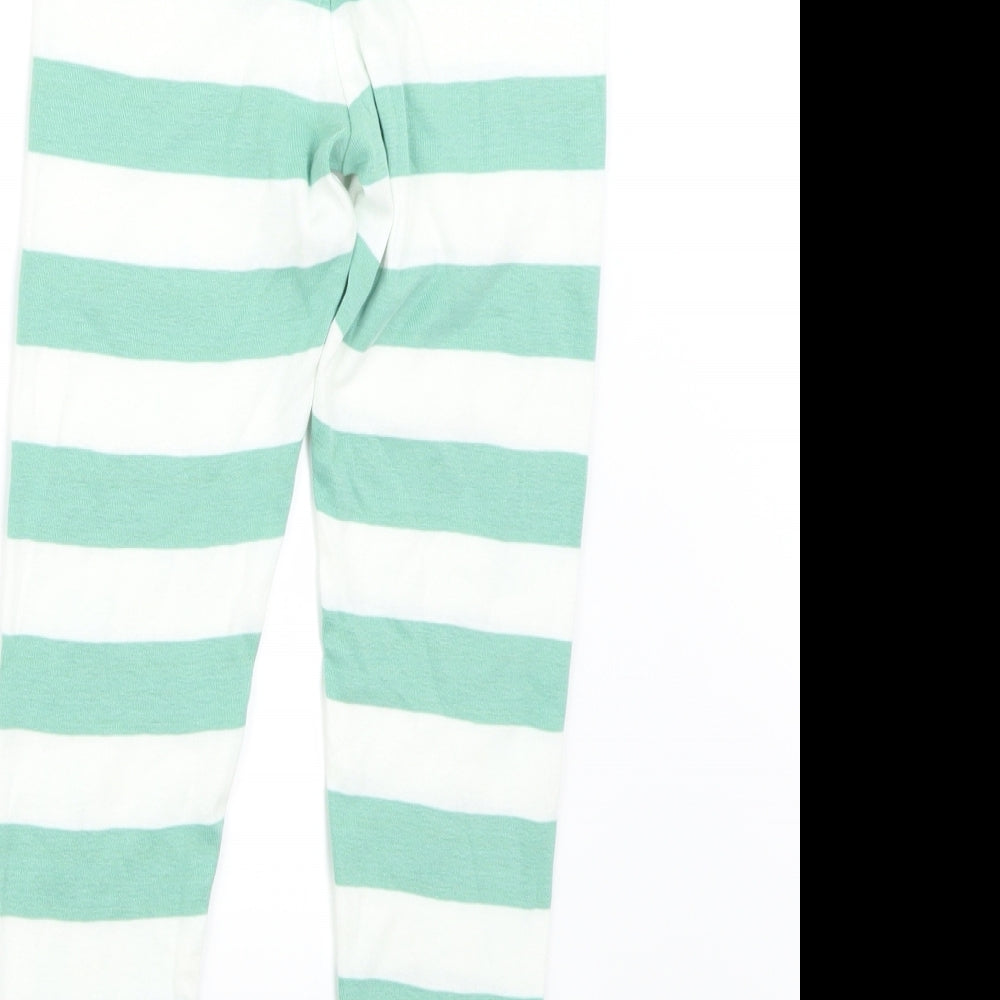 Marks and Spencer Boys Green Striped   Pyjama Pants Size 5-6 Years