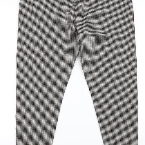 Marks and Spencer Womens Beige Check  Jegging Leggings Size 18 L26 in