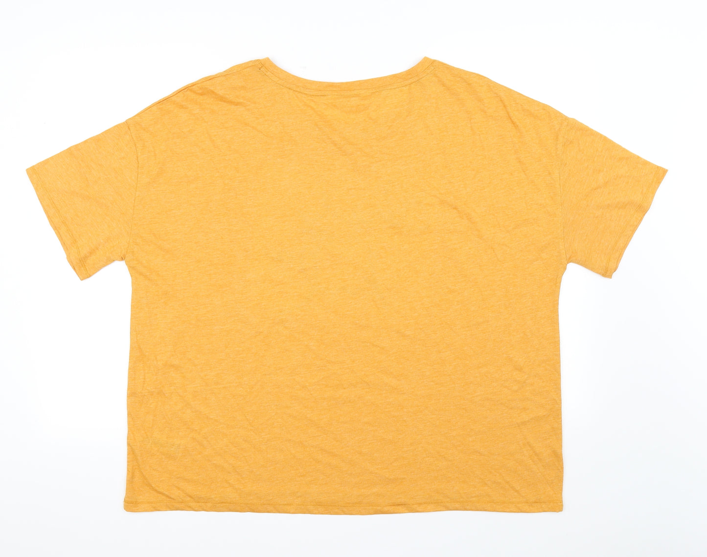 Day Dream  Womens Yellow   Basic T-Shirt Size 22