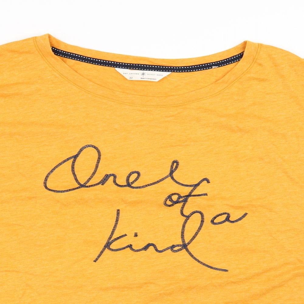 Day Dream  Womens Yellow   Basic T-Shirt Size 22
